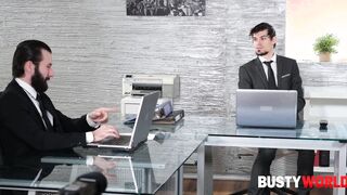 Wild Office double penetration with Big Tit Blonde Boss Monika Fox GP2390