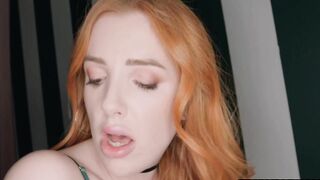 TUSHYRAW Skinny & pale red haired gapes her small booty wide open