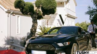 TUSHY Beauty hotel patron Angelika seduces valet for anal fun