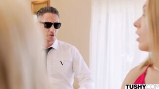 TUSHY Beauty hotel patron Angelika seduces valet for anal fun