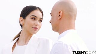 TUSHY Perfect sexy Ginebra & her boss have insane anal