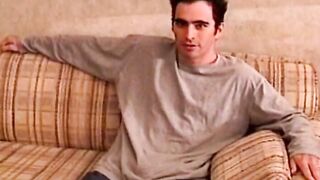 Handsome American stud blown by perv cameraman