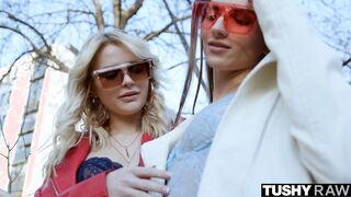 TUSHYRAW Lika & Stella need a long penis to fill their tight holes