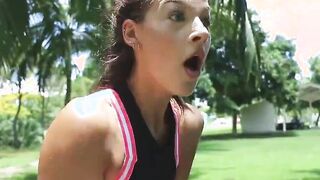 hot brunette fuck stranger after workout