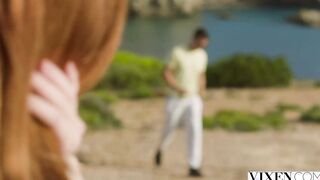 VIXEN Slender red head Lottie has passionate affair on vacay