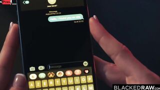 BLACKEDRAW Slim cute Blonde rides huge african cock like a professional