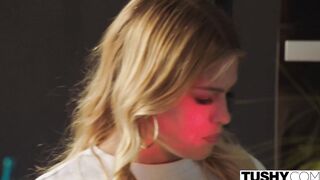 TUSHY Party-chick Leah loses her anal cherry to her bf