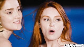 VIXEN Super Sexy redheads seduce bartender while on vacation