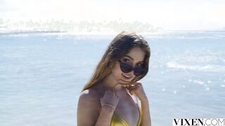 VIXEN Super Sexy redheads seduce bartender while on vacation