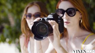 VIXEN Super Sexy redheads seduce bartender while on vacation