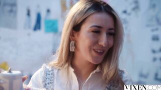 VIXEN Insatiable Xxlayna can't keep her hands off her boss two