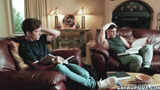 Athletic Isaac and Trevor enjoy each dicks