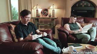Athletic Isaac and Trevor enjoy each dicks