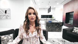 Athena sucks Allen off until he blows a huge load