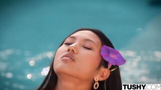 TUSHY Slim hot May gets her anal cravings satisfied