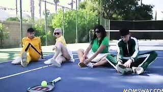 Stepmom Serving Balls