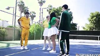Stepmom Serving Balls