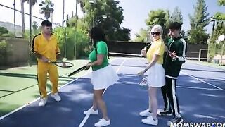 Stepmom Serving Balls