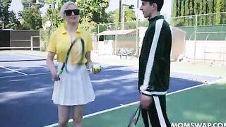 Stepmom Serving Balls