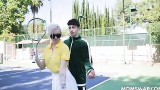 Stepmom Serving Balls