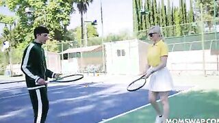 Stepmom Serving Balls