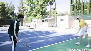 Stepmom Serving Balls