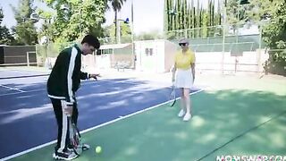 Stepmom Serving Balls