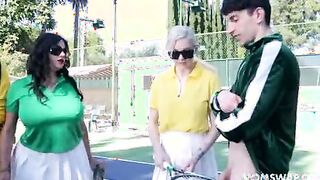Stepmom Serving Balls