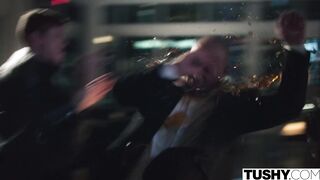 TUSHY Bad bimbos Emily has an addiction to adrenaline & anal