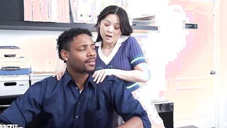 BBCPIE Unshaved Snatch chinese Lulu Chu Gets Creampied By big black cock