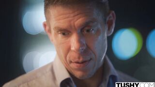 TUSHY Slender Lulu gets some anal discipline by her boss
