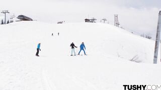 TUSHY Anal-kinky Ski instructor Liya shows off her skillz