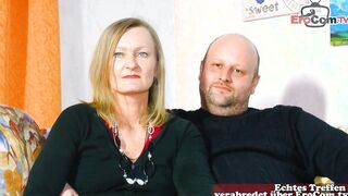 German 19 yo meet older swinger lovers at casting for 3some FFM