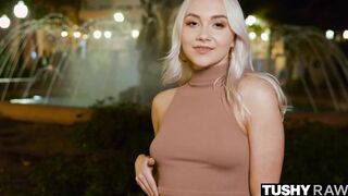 TUSHYRAW Adorable Blonde gets her stunning little butt spread
