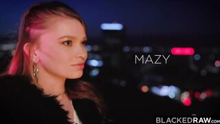 BLACKEDRAW Slender & pale Mazy ride the hardest big black cock ever