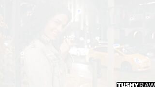 TUSHYRAW Anal hungry dirty dark haired goes butt to mouth
