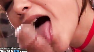 Japanese horny college teen oiled and smashed