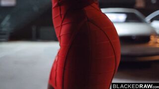 BLACKEDRAW Curvy Dark Hair Violet takes on the enormous bbc