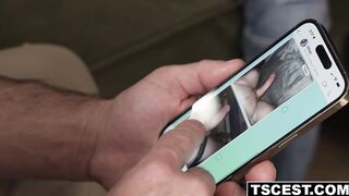 Stepdad fingering stepsons wet bonus hole