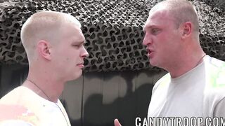 Muscle military jocks ass drilled after glory hole handjob