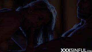 Lustful babe gets her pussy fucked and her booty creamed