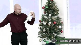 Busty Petite Teen Gets A Big Dick Facial For Christmas