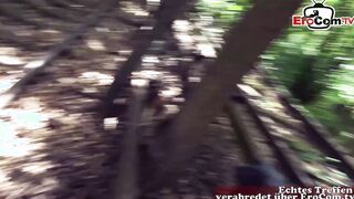 German chubby blonde milf picked up and fucked public