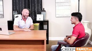 Kinky stud nerd barebacked raw by hunky step-uncle