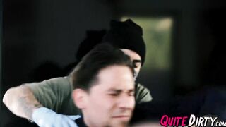 Aaliyah Love chokes while deepthroating a big hard dick