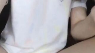 Busty Babe fingering herself on webcam