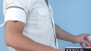 Blonde MILF enjoyed massage by stud guy