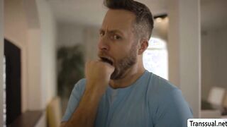 Wet TS Tori Easton analed by husbands bff