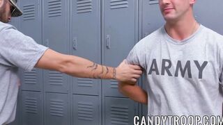 Soldiers suck and fuck while major ensures mission success