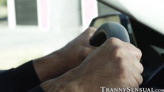 Charming tranny Nikki nailed anally with passion and vigor